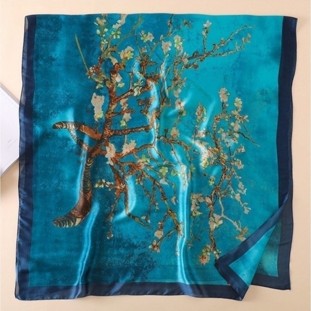 Long Satin Silky Scarf/Shawl/Beach Wrap - Picture 3 of 5